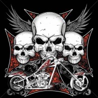 Biker Skulls Chopper